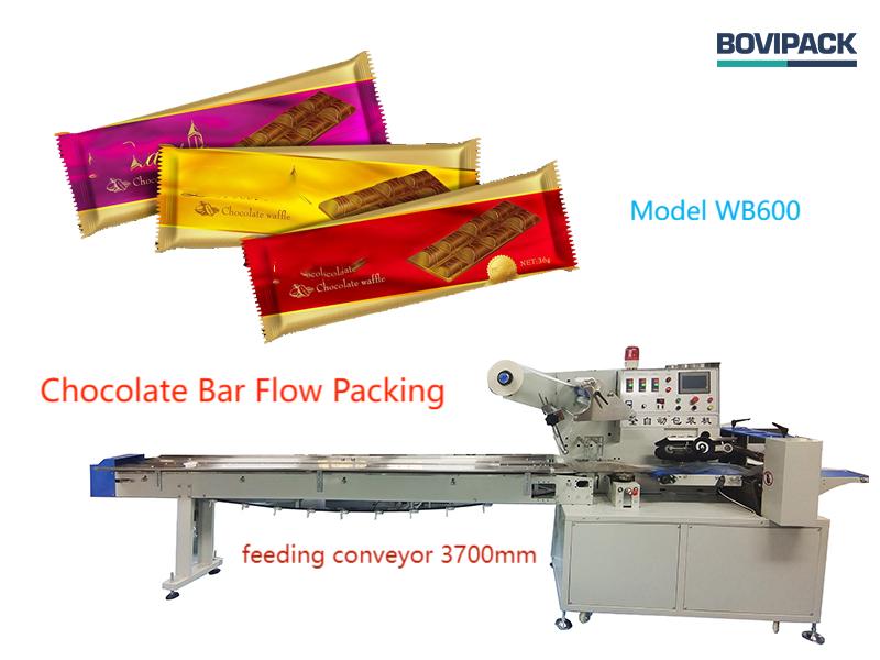 Bread Flow Wrapper Chocolate Bar Pillow Bag Wrapping Machine